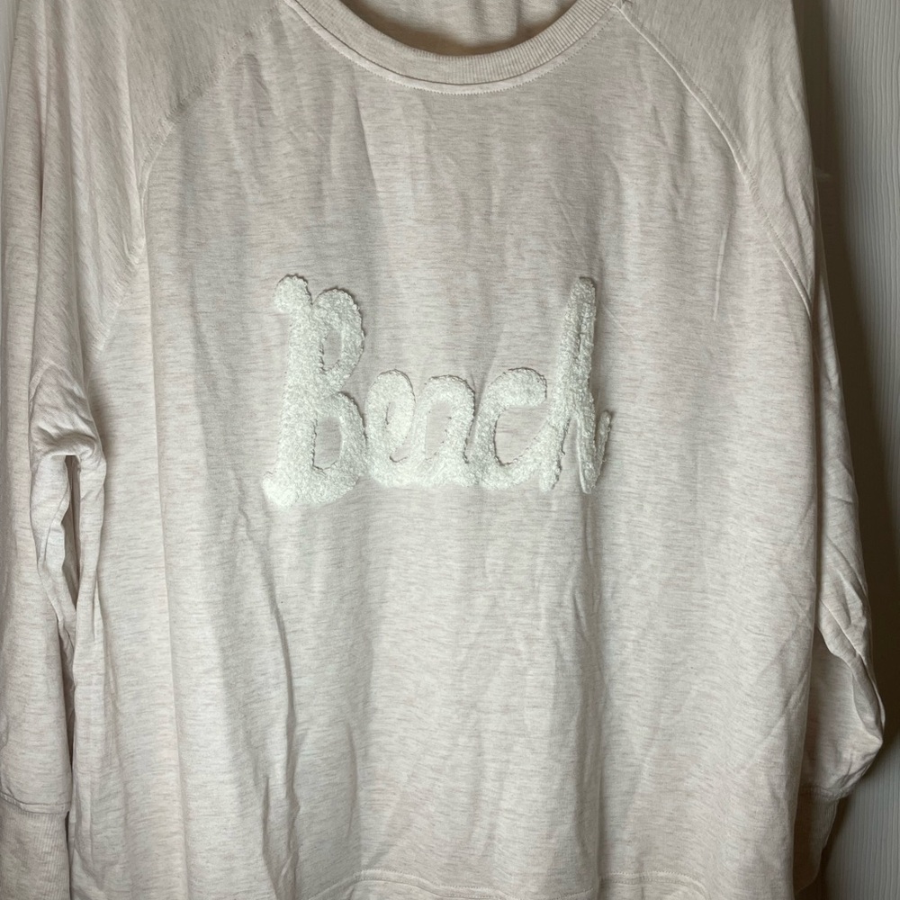Oatmeal Heather/White Beach Sweatshirt NWT
